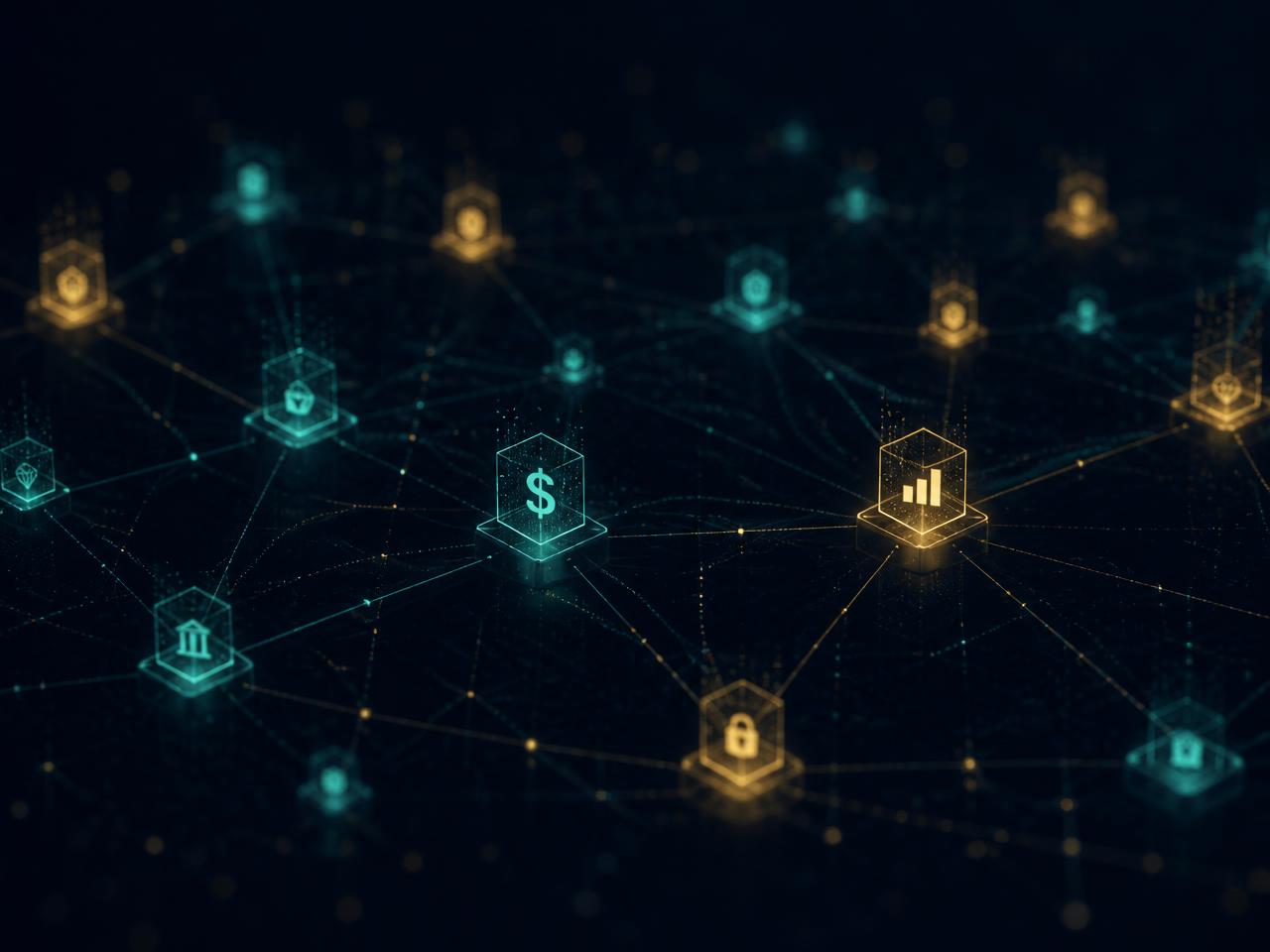 Abstract visualisation of a digital asset network